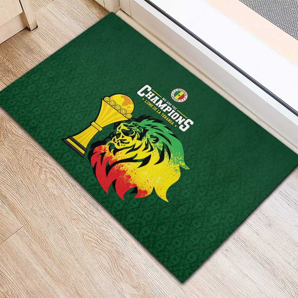 Senegal Football Champions Rubber Doormat Lions of Teranga Rise