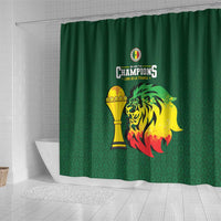 Senegal Football Champions Shower Curtain Lions of Teranga Rise