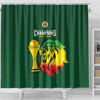 Senegal Football Champions Shower Curtain Lions of Teranga Rise