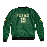 Senegal Football Champions Custom Sleeve Zip Bomber Jacket Lions of Teranga Rise