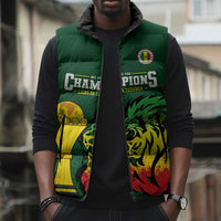 Senegal Football Champions Custom Sleeveless Puffer Jacket Lions of Teranga Rise