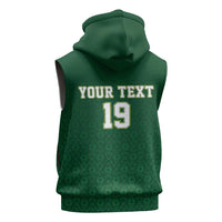 Senegal Football Champions Custom Sleeveless Zip Hoodie Lions of Teranga Rise