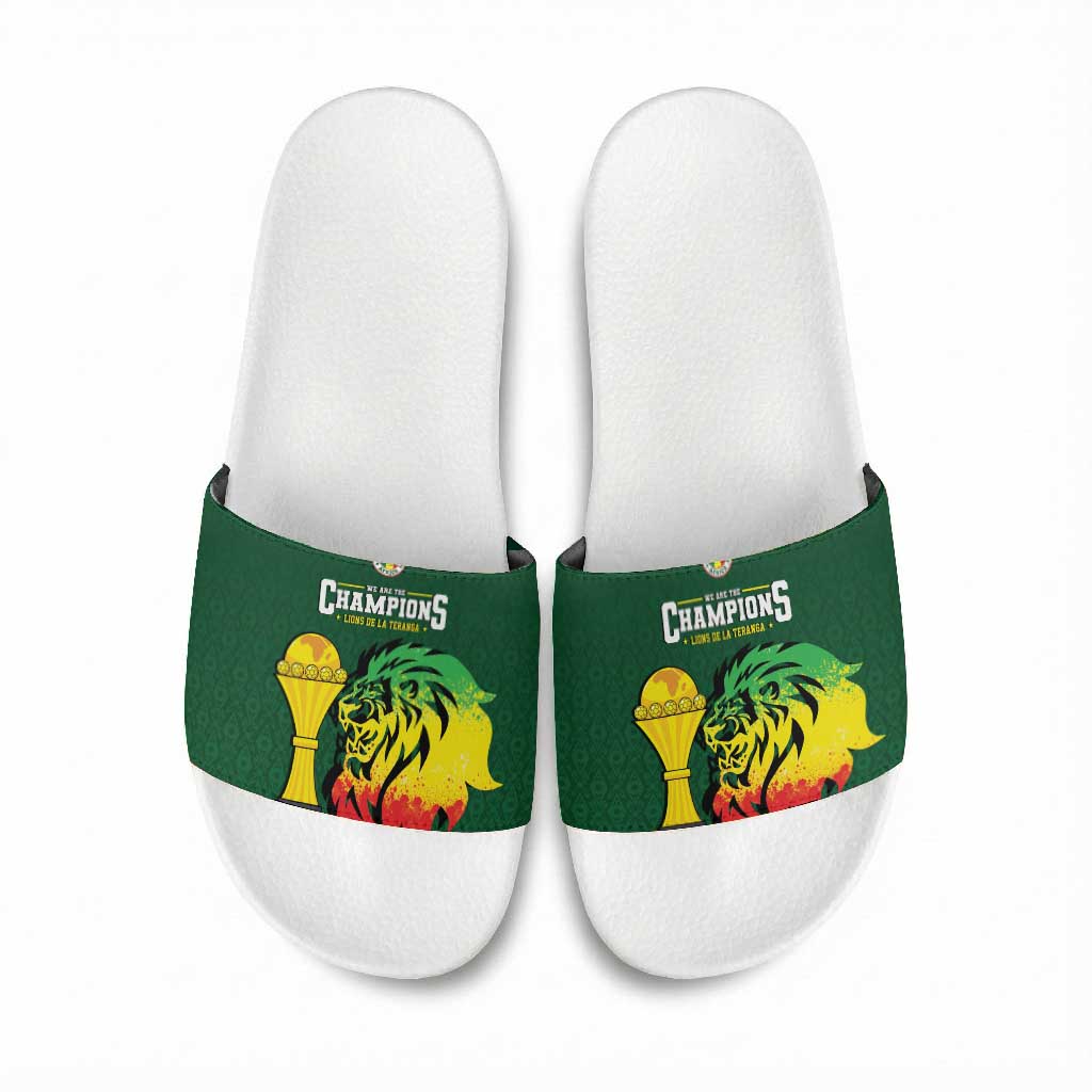 Senegal Football Champions Slide Sandals Lions of Teranga Rise