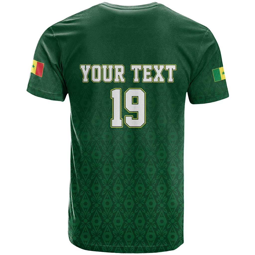 Senegal Football Champions Custom T shirt Lions of Teranga Rise