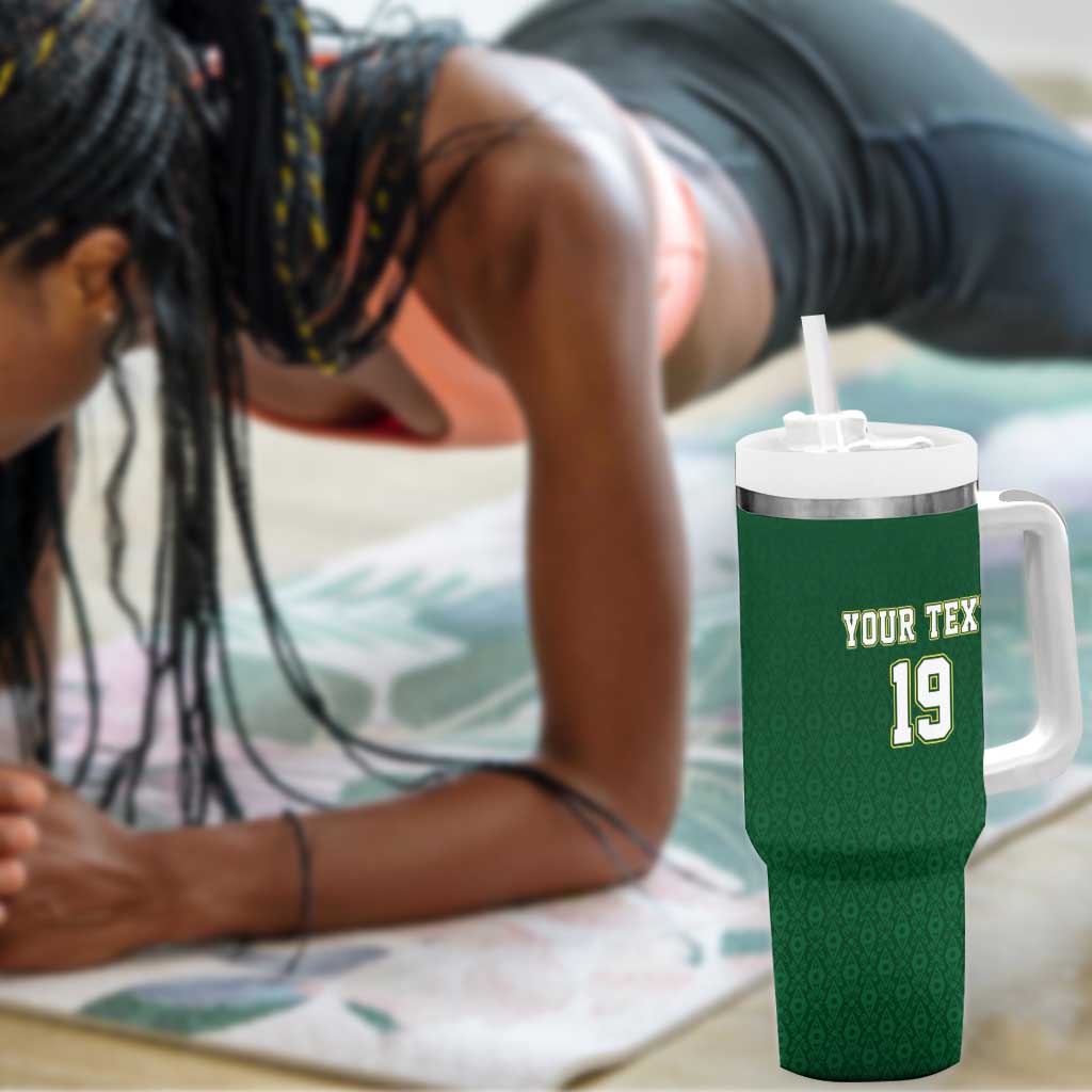 Senegal Football Champions Custom Tumbler With Handle Lions of Teranga Rise