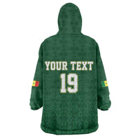 Senegal Football Champions Custom Wearable Blanket Hoodie Lions of Teranga Rise