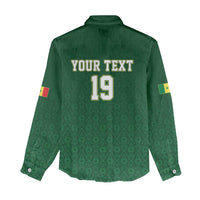 Senegal Football Champions Custom Women Casual Shirt Lions of Teranga Rise