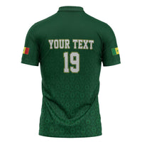 Senegal Football Champions Custom Zipper Polo Shirt Lions of Teranga Rise
