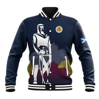 Custom Scotland Football Baseball Jacket William Wallace Statue Edinburgh Castle Art
