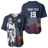Custom Scotland Football Baseball Jersey William Wallace Statue Edinburgh Castle Art