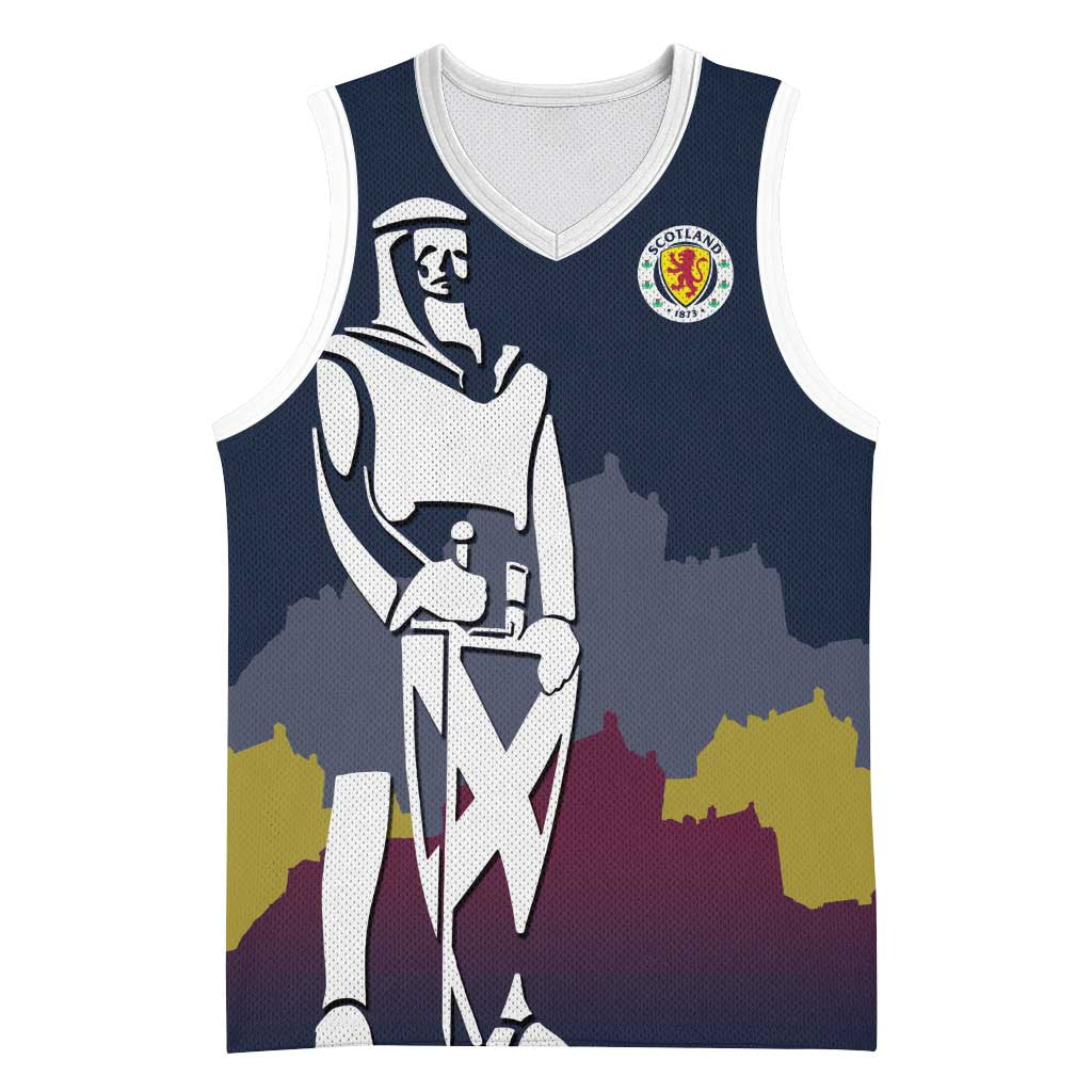 Custom Scotland Football Basketball Jersey William Wallace Statue Edinburgh Castle Art