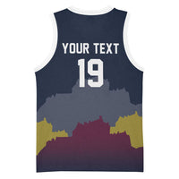 Custom Scotland Football Basketball Jersey William Wallace Statue Edinburgh Castle Art