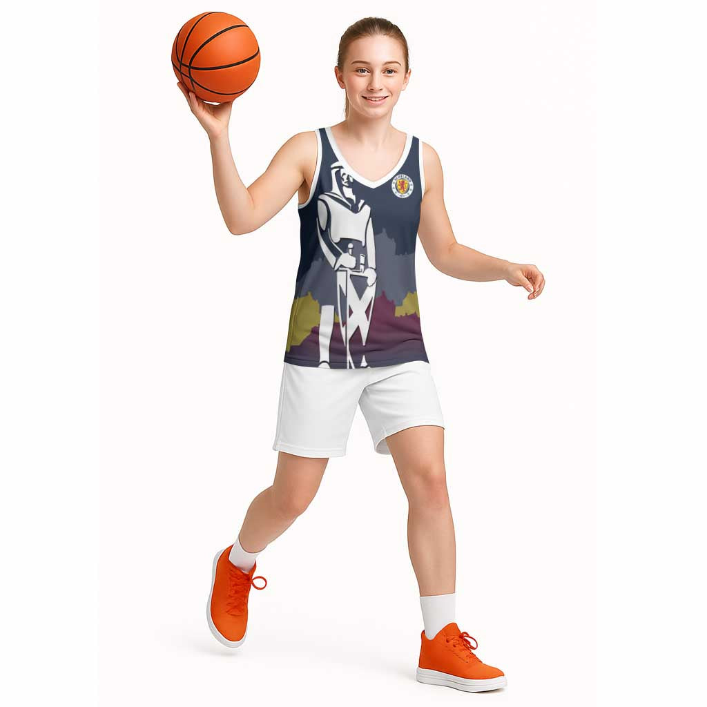 Custom Scotland Football Basketball Jersey William Wallace Statue Edinburgh Castle Art