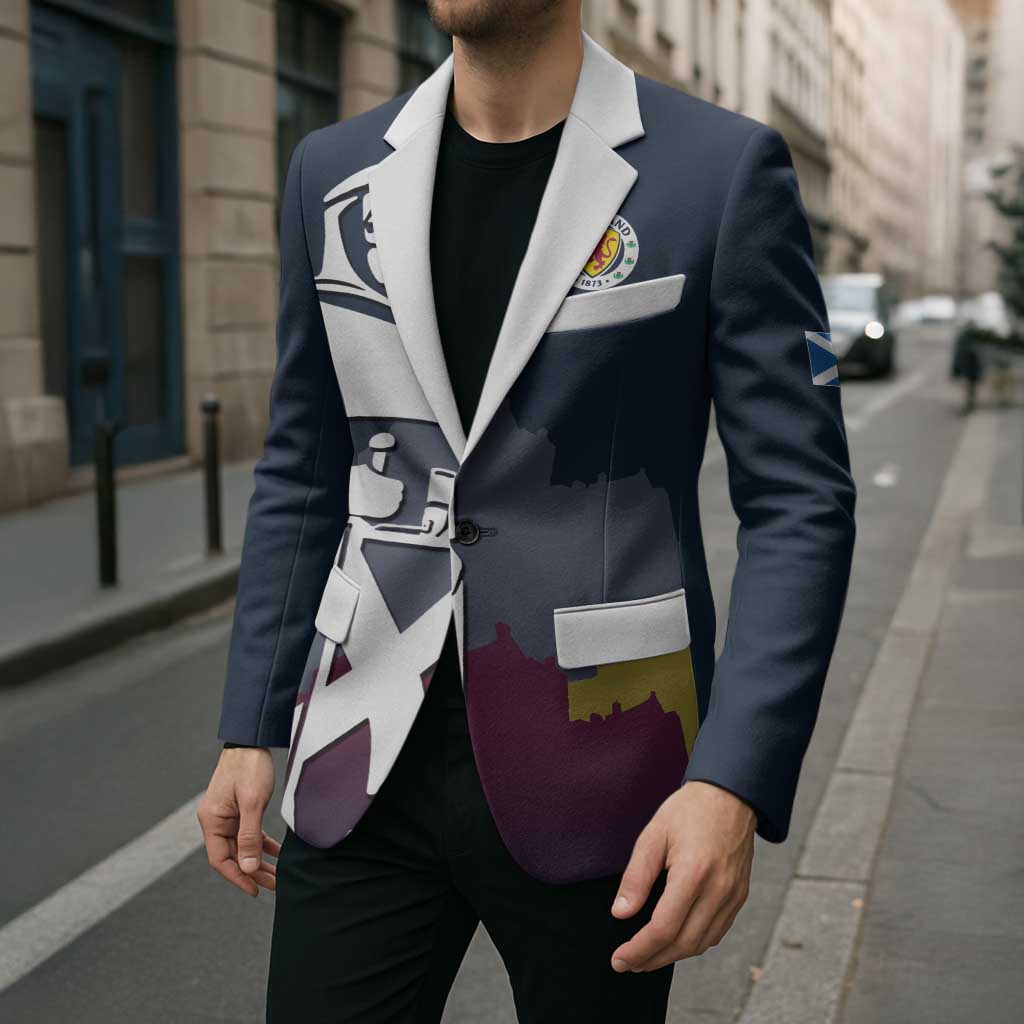 Custom Scotland Football Blazer William Wallace Statue Edinburgh Castle Art