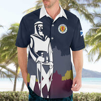 Custom Scotland Football Hawaiian Shirt William Wallace Statue Edinburgh Castle Art