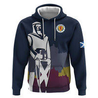 Custom Scotland Football Hoodie William Wallace Statue Edinburgh Castle Art
