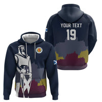 Custom Scotland Football Hoodie William Wallace Statue Edinburgh Castle Art