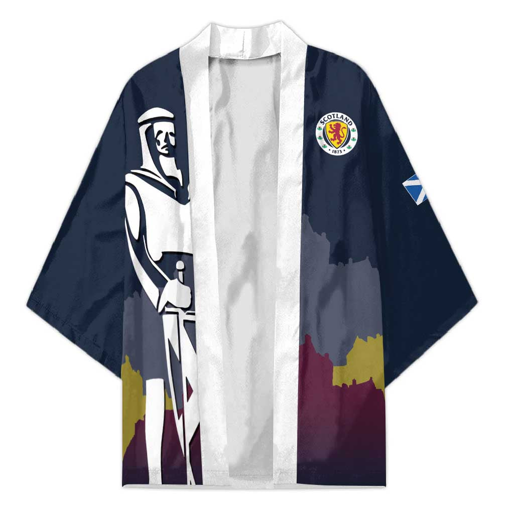 Custom Scotland Football Kimono William Wallace Statue Edinburgh Castle Art