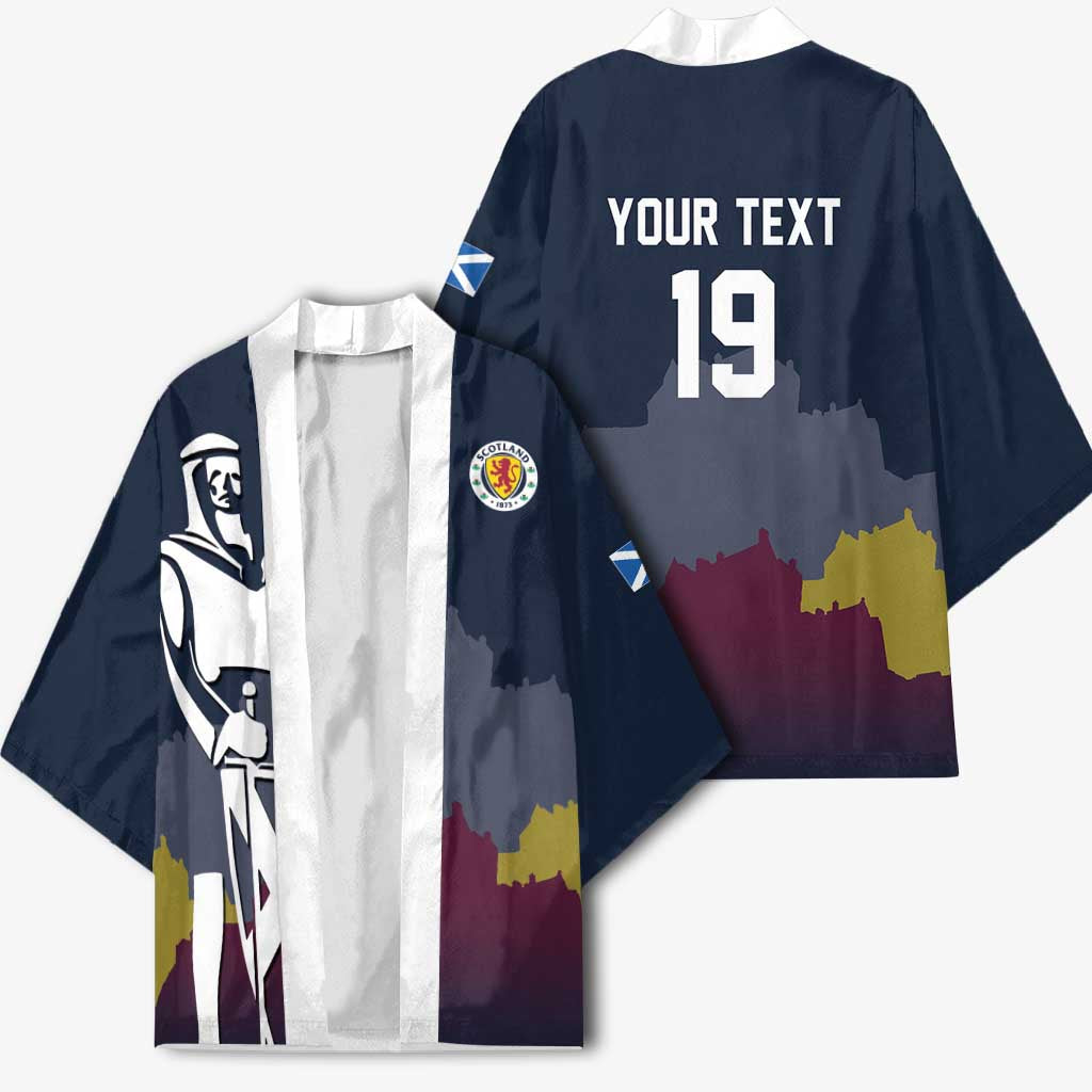 Custom Scotland Football Kimono William Wallace Statue Edinburgh Castle Art