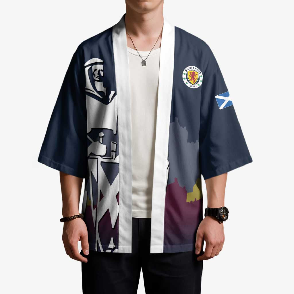 Custom Scotland Football Kimono William Wallace Statue Edinburgh Castle Art