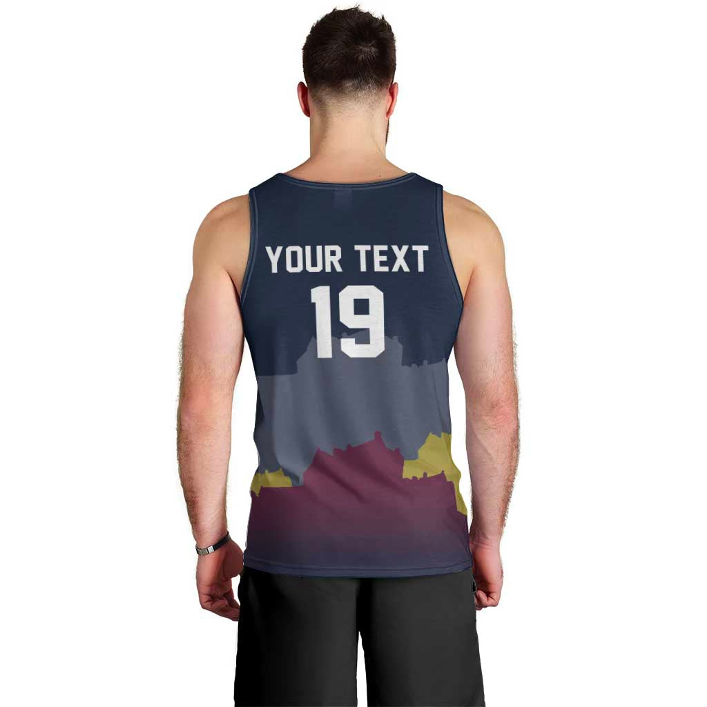 Custom Scotland Football Men Tank Top William Wallace Statue Edinburgh Castle Art