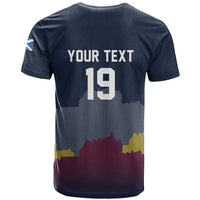 Custom Scotland Football T Shirt William Wallace Statue Edinburgh Castle Art