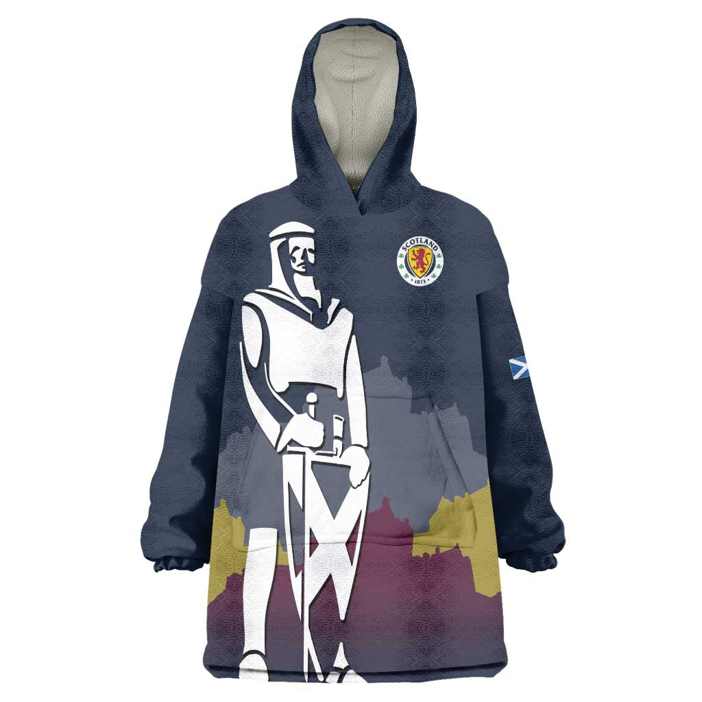 Custom Scotland Football Wearable Blanket Hoodie William Wallace Statue Edinburgh Castle Art