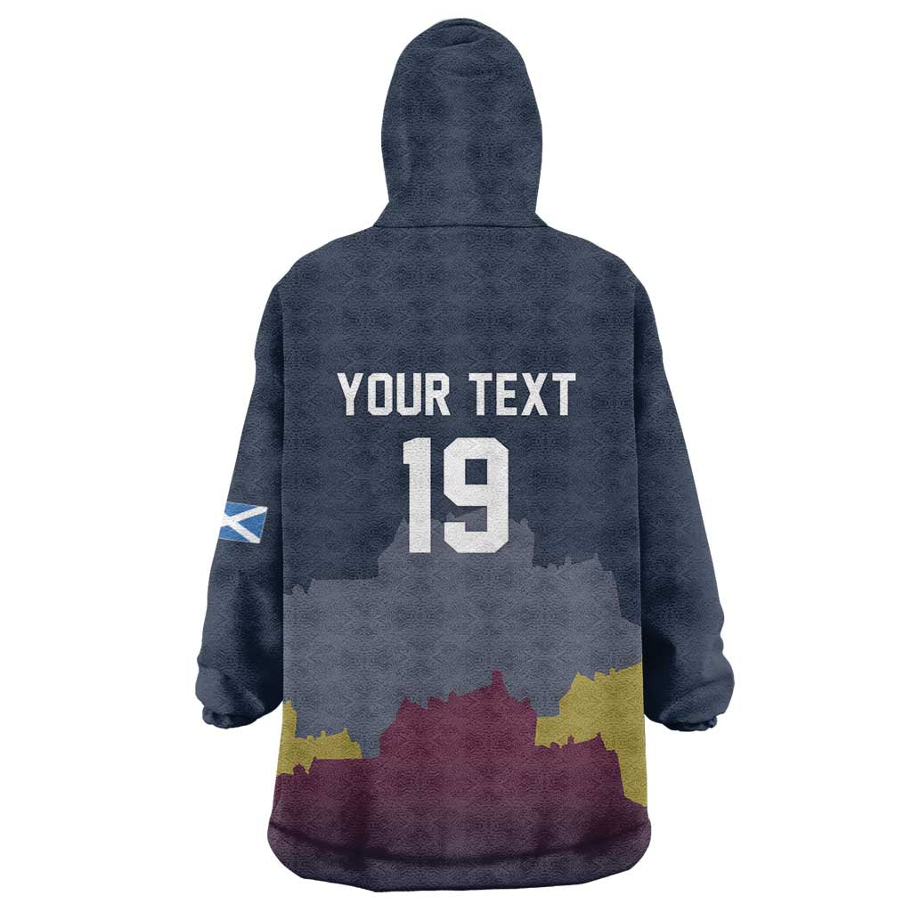 Custom Scotland Football Wearable Blanket Hoodie William Wallace Statue Edinburgh Castle Art