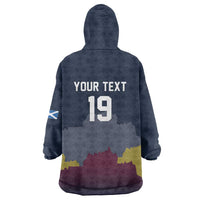 Custom Scotland Football Wearable Blanket Hoodie William Wallace Statue Edinburgh Castle Art