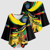 Ethiopia National Day 1991 Kimono Sleeve Blouse Habesha Lion Of Judah