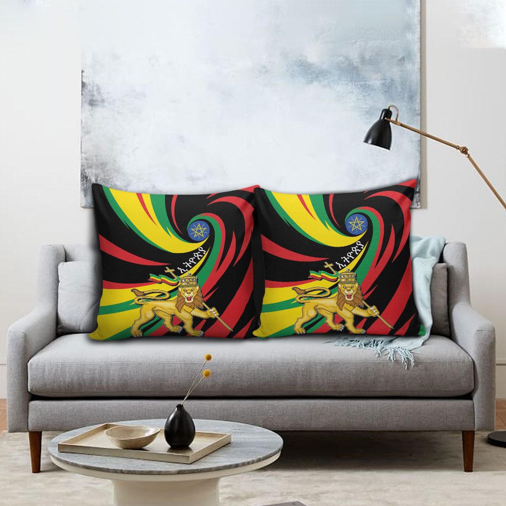 Ethiopia National Day 1991 Pillow Cover Habesha Lion Of Judah