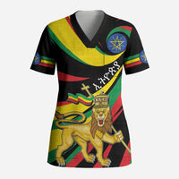 Ethiopia National Day 1991 Scrub Top Habesha Lion Of Judah