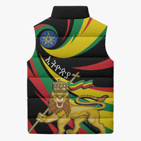Ethiopia National Day 1991 Sleeveless Puffer Jacket Habesha Lion Of Judah