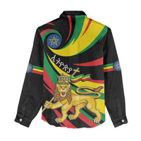 Ethiopia National Day 1991 Women Casual Shirt Habesha Lion Of Judah