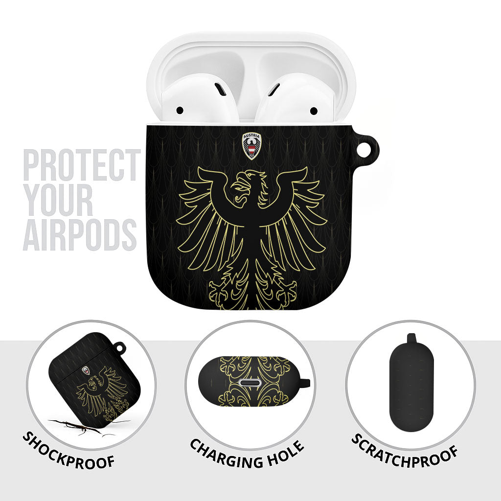 World Football 2026 Austria AirPods Case Austrian Eagles Black Glory
