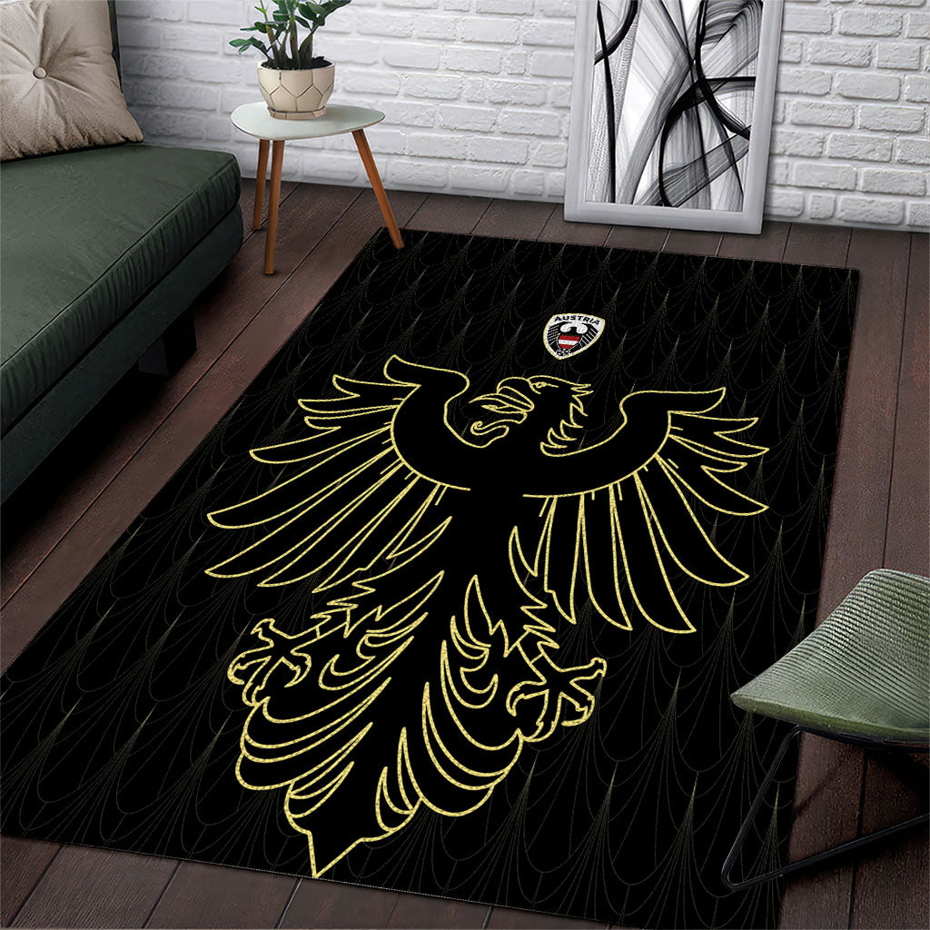 World Football 2026 Austria Area Rug Austrian Eagles Black Glory