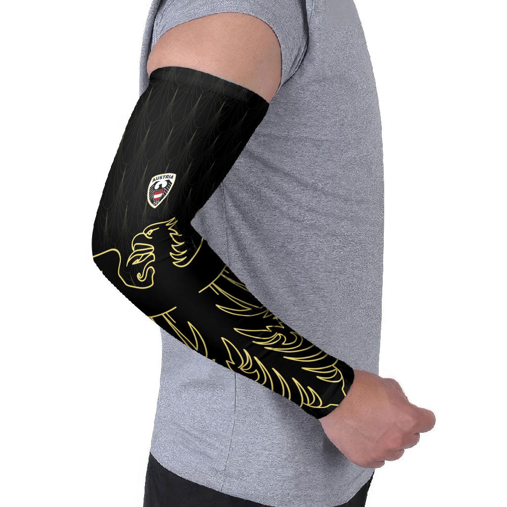 Custom World Football 2026 Austria Arm Sleeves Austrian Eagles Black Glory