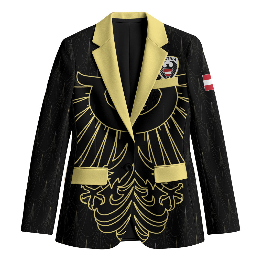 Custom World Football 2026 Austria Blazer Austrian Eagles Black Glory
