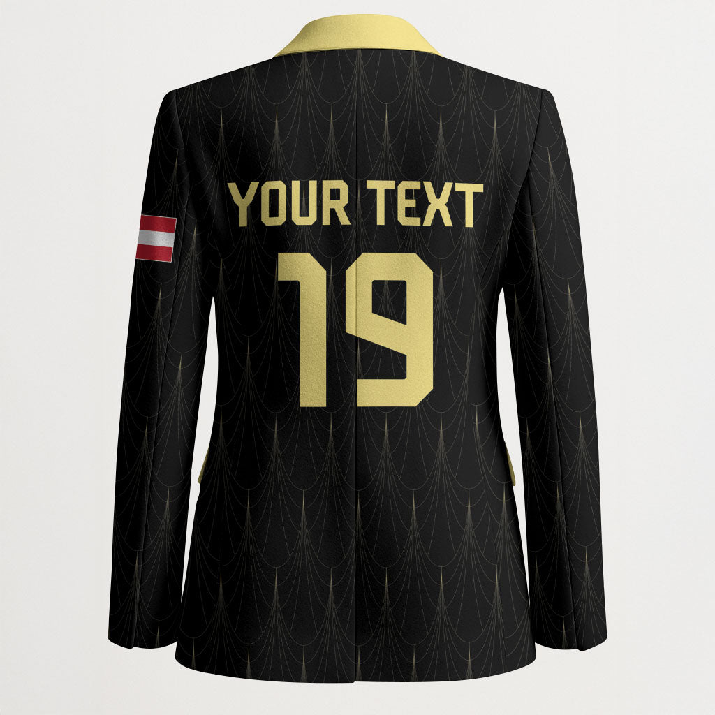 Custom World Football 2026 Austria Blazer Austrian Eagles Black Glory