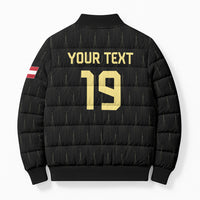 Custom World Football 2026 Austria Bomber Puffer Jacket Austrian Eagles Black Glory