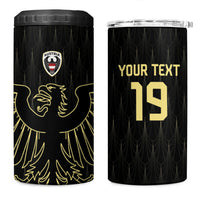 Custom World Football 2026 Austria 4 in 1 Can Cooler Tumbler Austrian Eagles Black Glory