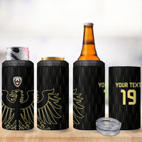 Custom World Football 2026 Austria 4 in 1 Can Cooler Tumbler Austrian Eagles Black Glory