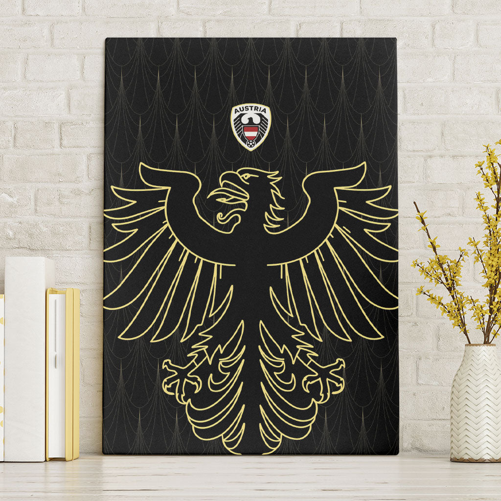 World Football 2026 Austria Canvas Wall Art Austrian Eagles Black Glory