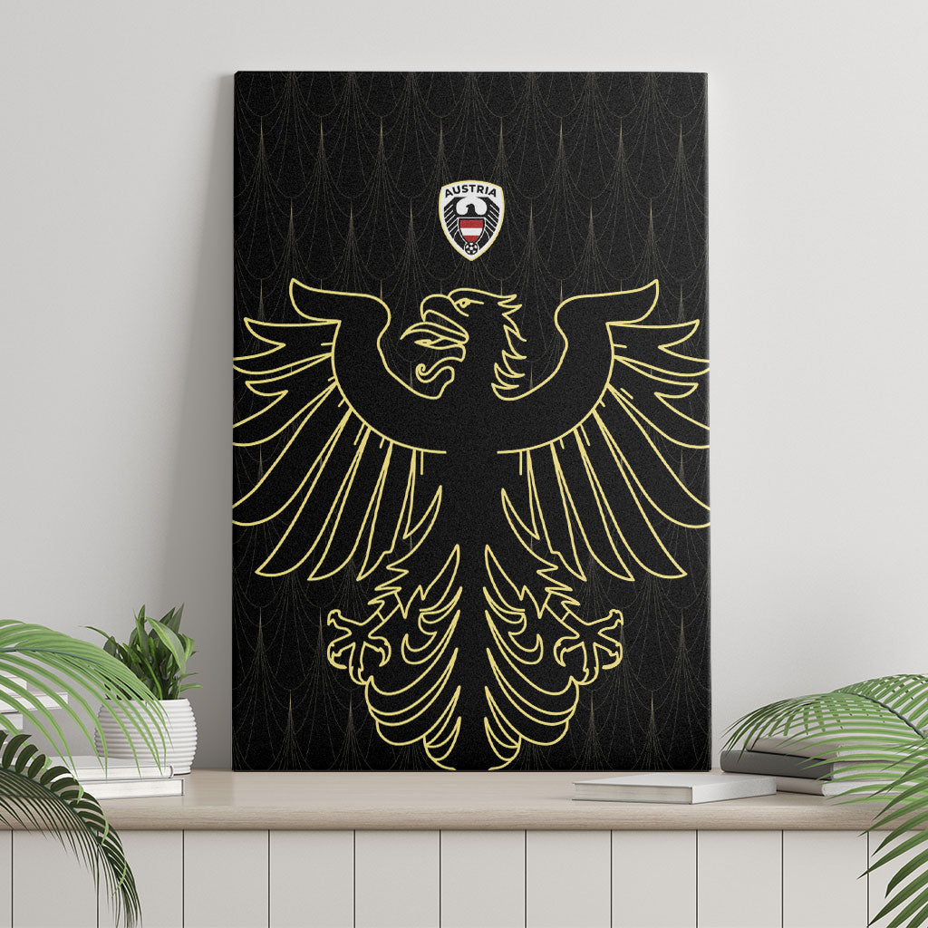World Football 2026 Austria Canvas Wall Art Austrian Eagles Black Glory