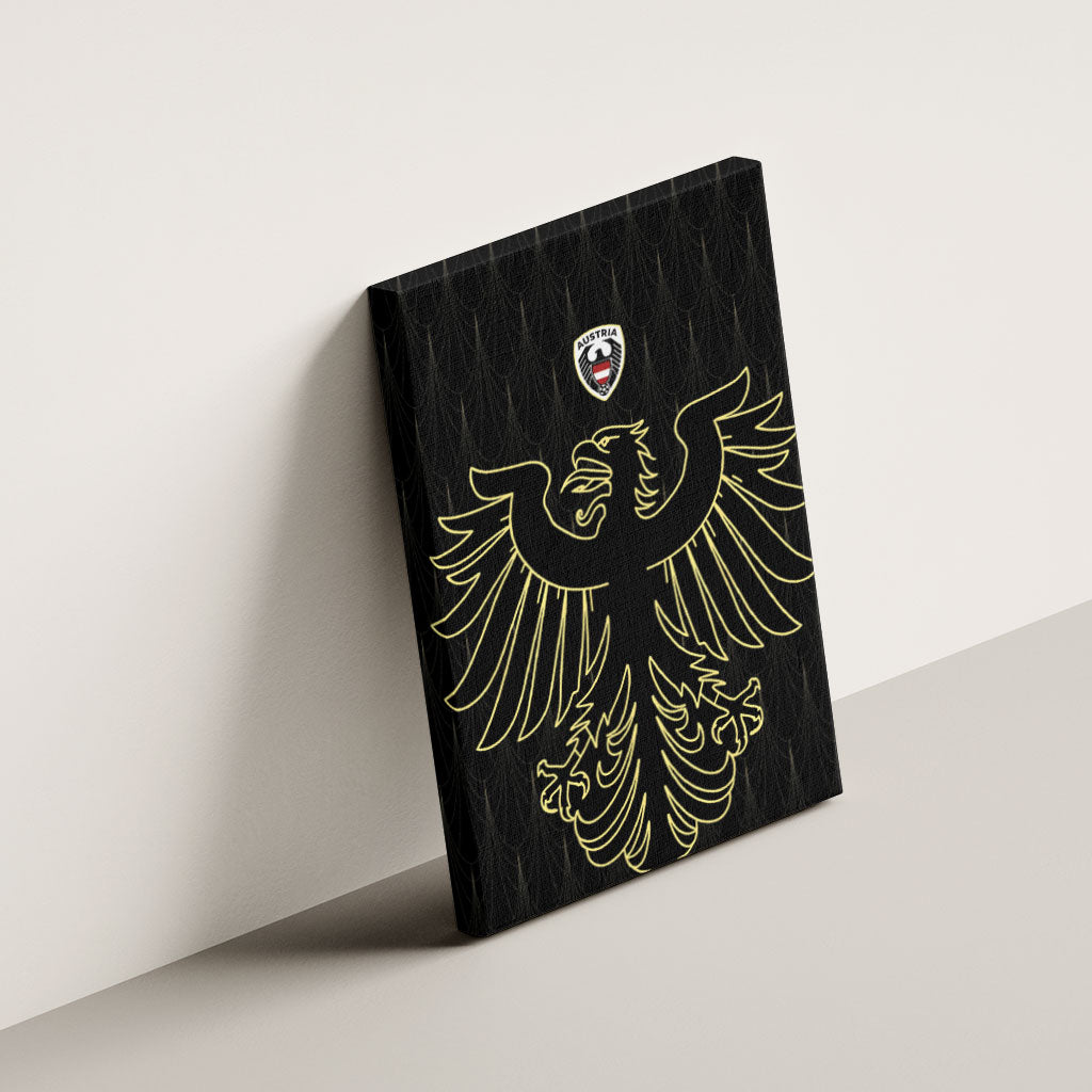 World Football 2026 Austria Canvas Wall Art Austrian Eagles Black Glory