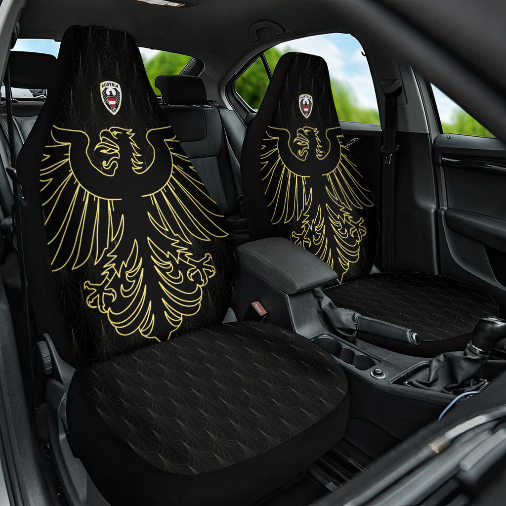 World Football 2026 Austria Car Seat Cover Austrian Eagles Black Glory