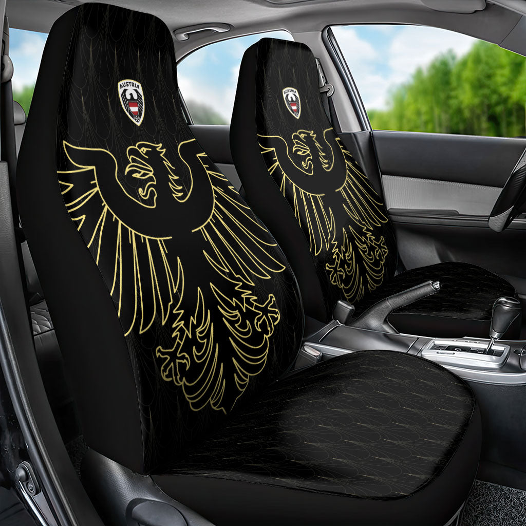 World Football 2026 Austria Car Seat Cover Austrian Eagles Black Glory