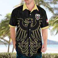 Custom World Football 2026 Austria Hawaiian Shirt Austrian Eagles Black Glory