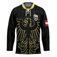 Custom World Football 2026 Austria Hockey Jersey Austrian Eagles Black Glory