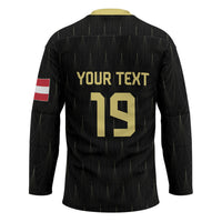 Custom World Football 2026 Austria Hockey Jersey Austrian Eagles Black Glory